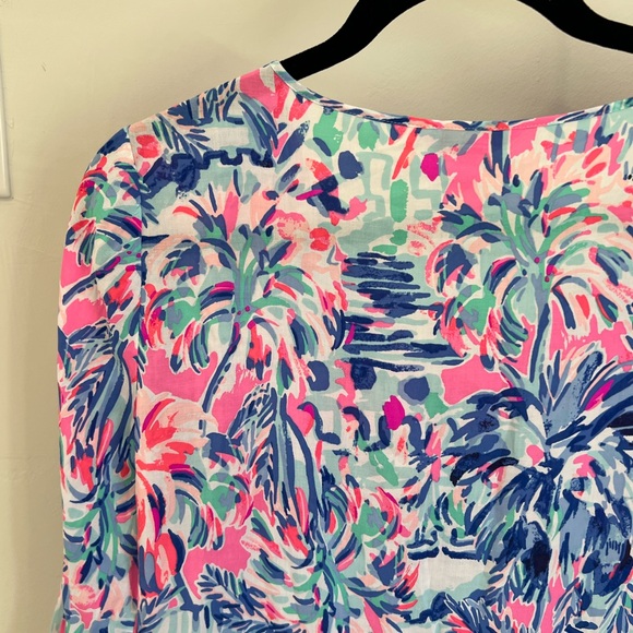 Lilly Pulitzer Khali Bell Sleeve Top Blouse in Cabana XS - Picture 7 of 9